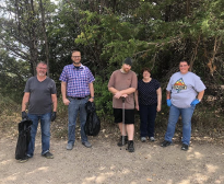 Cleaning activities on Lake Mitchell Trail