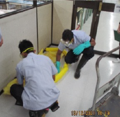 Practical training of emergency responses and education for chemical substance handlers