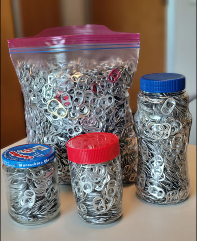 Collection and donation of pop-tabs