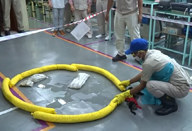 Photo of the emergency response training at Toshiba Tec Europe Imaging Systems S.A. 1