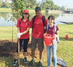 Participation in a tree planting activity (Toshiba Tec Singapore Pte Ltd)