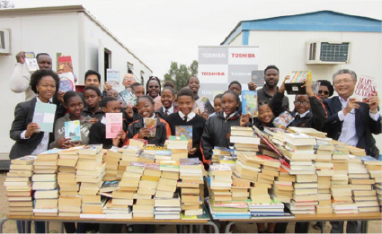 Book donation to South African children