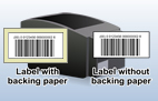 Label without backing paper